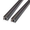 J.LUMI RAL3002 Track Light Rails, Halo Single Circuit System, 3 ft per Rail, 2 Tracks per Pack (Total 6 ft Run), Black view 1