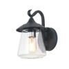 LOG BARN Outdoor Wall LightFarmhouse Exterior Lantern in Black with Seeded Glass for Porch Barn A03356, 1-Light Light view 4