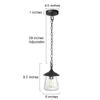 LOG BARN Outdoor Pendant Lights, Porch Fixture in Painted Black Metal with Clear Bubbled Glass Globe, Hanging Lantern Lamp for Gazebo, Entry, Yard view 3