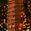 Novelty Lights 25ft Christmas String Lights, 50 Amber Orange LED Bulbs view 3