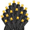 Novelty Lights 25ft Christmas String Lights, 50 Amber Orange LED Bulbs view 4