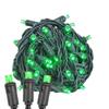 Novelty Lights 25ft Christmas String Lights, 50 Green LED Bulbs, Black Wire view 1