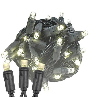 Novelty Lights 25ft Christmas String Lights, 50 Warm White LED Bulbs
