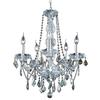 Elegant Lighting Value Verona 5 Light Chrome Chandelier Golden Teak (Smoky) Royal Cut Crystal view 1