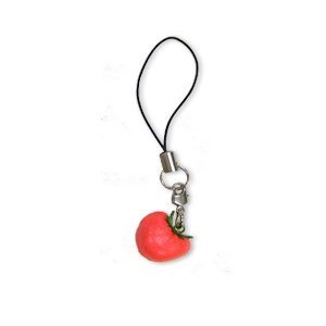 Tomato Leather Vegetables mobile/Cellphone Charm VANCA CRAFT-Collectible Cute Mascot Made in Japan