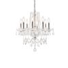 Elegant Lighting Princeton - Eight Light Chandelier-Royal Cut Crystal Type-Chrome Finish -Traditional Installation view 1