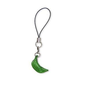 Snow Pea Leather Vegetables mobile/Cellphone Charm VANCA CRAFT-Collectible Cute Mascot Made in Japan