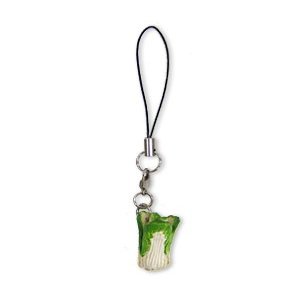 Chinese Cabbage Leather Vegetables mobile/Cellphone Charm VANCA CRAFT-Collectible Cute Mascot Made in Japan