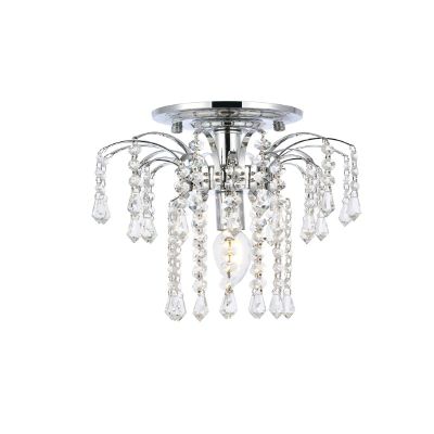 Elegant Lighting V6801F9C/RC Falls - One Light Flush Mount