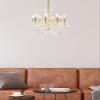 Elegant Lighting Value Princeton 8 Light Gold Chandelier Clear Royal Cut Crystal view 4