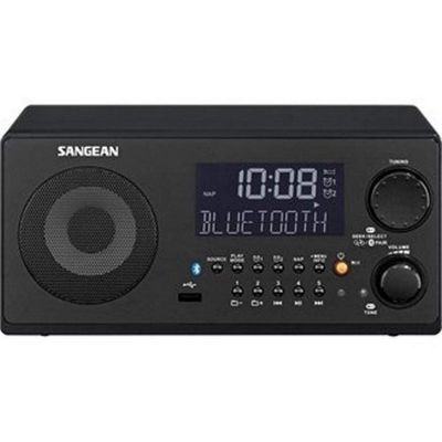 Sangean WR-22BK Digital Radio, AM/FM with Bluetooth, USB, Black
