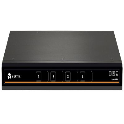 Avocent Vertiv Cybex SC840-001Secure Desktop KVM,Single Head Monitor,4 Port,Dual-Link,Secure Desktop KVM Switch,Common Access Card (CAC),Dedicated Peripheral Port (DPP),True Image Reproduction,Black