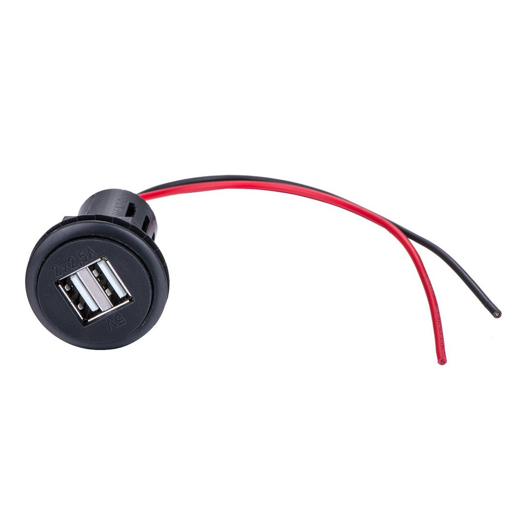 Universal 12V DC 4.6A Dual USB Socket Car Charging Car Audio Parts