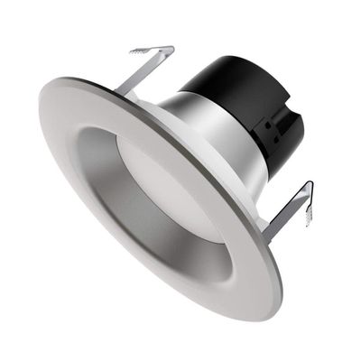 Satco S9744 Transitional LED Downlight in Pwt, Nckl, B/S, Slvr. Finish, 2.91 inches, 4, Brushed Nickel/Frosted