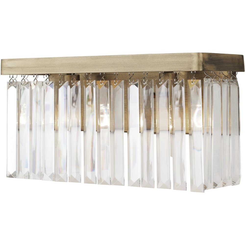 Varaluz 297B02HG Social Club Bath Vanity, 2 Light, Havana Gold