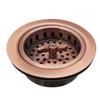 Westbrass D2155-11 Wing Nut Style Large Kitchen Basket Strainer with Waste Disposal Flange and Stopper, Antique Copper view 3