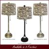 Royal Designs 28" Crystal and Brushed Nickel Lamp with Cream and Brown Dog Lover Print Drum Hardback Lamp Shade, Set of 2 view 4