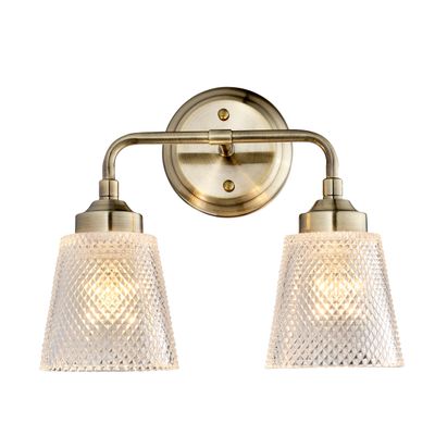 Varaluz 312B02AB Westport Bath Vanity, 2 Light, Antique Brass