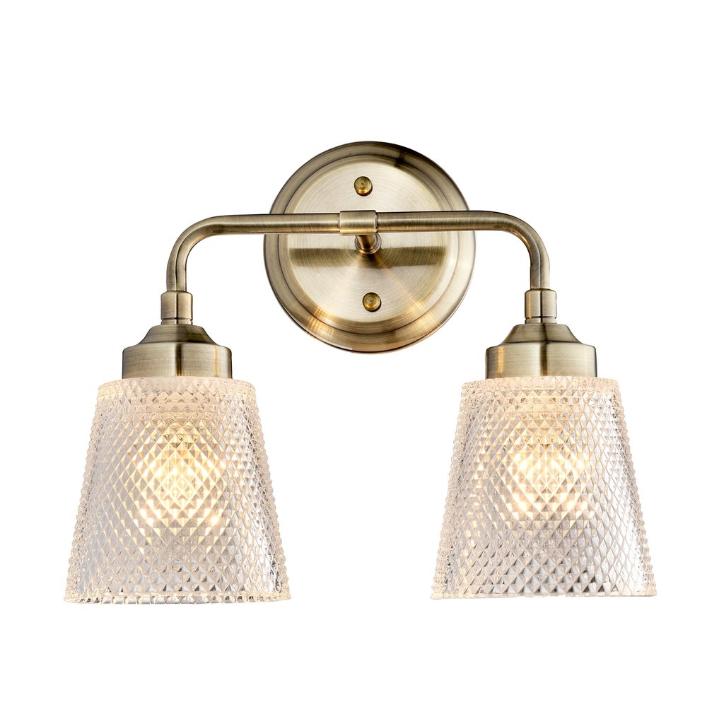 Varaluz 312B02AB Westport Bath Vanity, 2 Light, Antique Brass