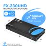 OREI 4K 60hz HDMI over Ethernet Extender HDBaseT, Balun Full 18Gbps 4:4:4 Over CAT 5/6/7 Ethernet Cable - IR Signal - 230 Ft @ 4K 60hz Power over Cable view 4