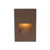 WAC Landscape Lighting, LEDme 120V LED Vertical Indoor and Outdoor Step and Wall Light Amber 1800K LED in Bronze view 1