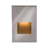 WAC Landscape Lighting, LEDme 120V LED Vertical Indoor and Outdoor Step and Wall Light Amber 1800K LED in Stainless Steel view 1