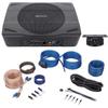 Rockville SS8P Bundle: 400-Watt 8 in Slim Under-Seat Active Powered Car/Truck Subwoofer, RWK10 10 Gauge Amp Installation Kit with ANL Fuse Holder and 100% Copper RCA Cable, 2-Items view 1