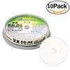 100 Pack Smartbuy 2X 25GB BD-RE Rewritable White Inkjet Hub Printable Disc view 2