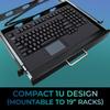 Adesso AKB-425UB - Easytouch Rackmount USB Touchpad Keyboard, Black view 2