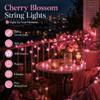 33ft 100 LED Plug in Fairy Lights, Pink Christmas Flower String Lights view 2
