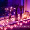 33ft 100 LED Plug in Fairy Lights, Pink Christmas Flower String Lights view 3
