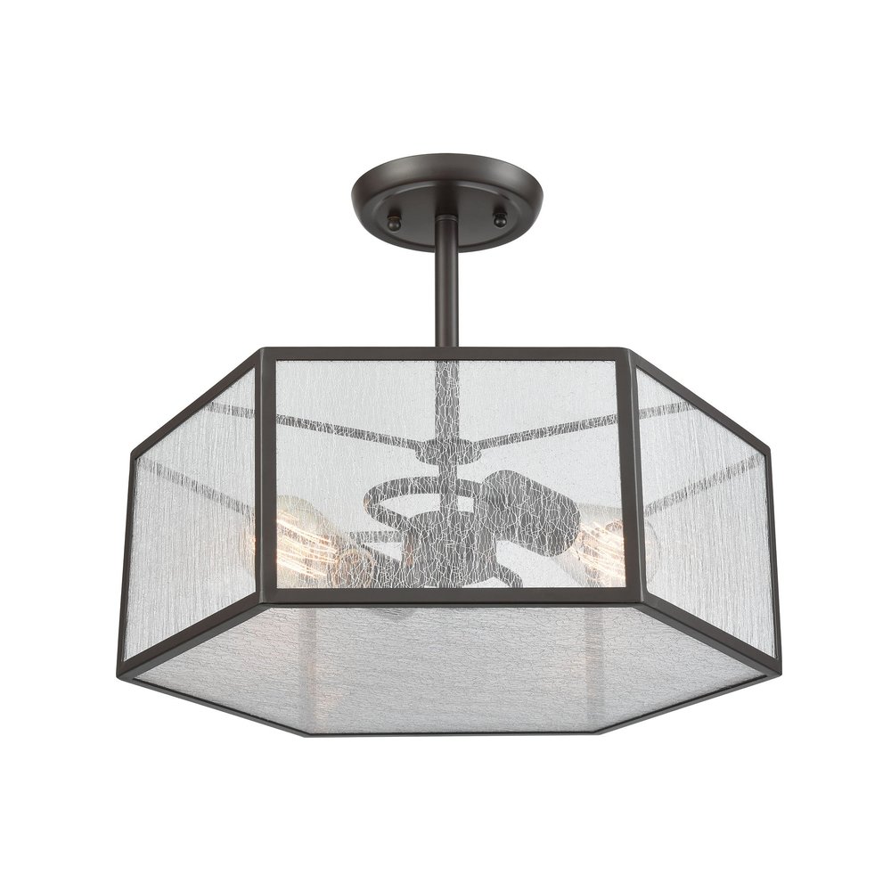 Elk Home 10351/2 Spencer 14'' Wide 2-Light Semi Flush Mount in Oil Rubbed Bronze