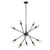 Elk Home Delphine Dining Room Chandelier, 10-Light Modern Hanging Ceiling Light Fixture, Oil Rubbed Bronze, 33 Inch Wide view 1