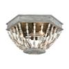 Elk Home Summerton Flush Mount - 3-Light in Washed Gray Finish, with Washed Gray Glass Bead Shade, Dimmer Compatible view 1