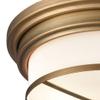 Elk Home Flushmounts Flush Mount - 2-Light in Classic Brass Finish, with White Glass, Dimmer Compatible view 2