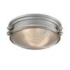 Elk Home Sylvester Flush Mount - 2-Light in Weathered Zinc Finish, with Clear Pressed Glass, Dimmer Compatible view 1