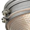 Elk Home Sylvester Flush Mount - 2-Light in Weathered Zinc Finish, with Clear Pressed Glass, Dimmer Compatible view 2