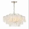 Crystorama Brielle 4 Light Antique Silver Chandelier view 1