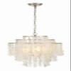 Crystorama Brielle 4 Light Antique Silver Chandelier view 3