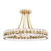 Crystorama Clover 4 Light Aged Brass Semi Flush Mount view 1