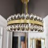 Crystorama Clover 4 Light Aged Brass Semi Flush Mount view 3