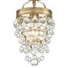 Crystorama Calypso 1 Light Crystal Teardrop Vibrant Gold Semi Flush Mount view 4