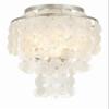 Crystorama Brielle 3 Light Antique Silver Flush Mount view 1