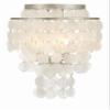 Crystorama Brielle 3 Light Antique Silver Flush Mount view 3