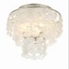 Crystorama Brielle 3 Light Antique Silver Flush Mount view 4