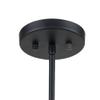 Caldwell 8-Light Matte Black Orb Chandelier with Satin Brass Accents view 3