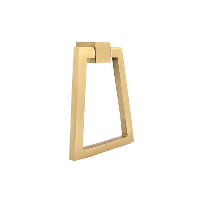PRIMA Decorative - Triangle Ring Pull 2X3X4 - Solid Brass Cabinet Ring Pull, Sand Casted &Hand Finished Kitchen and Cabinet Furniture Pull Handle for Home Dcor and Office Use Brushed Brass