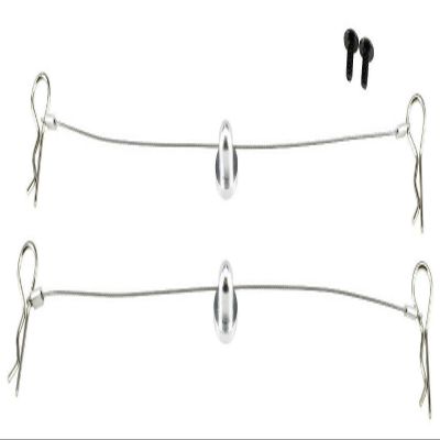 Apex RC Products 165mm Body Clip Lanyard Retainer W/Silver Aluminum Mount #4036S