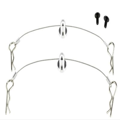 Apex RC Products 100mm Body Clip Lanyard Retainer W/Silver Aluminum Mount #4035S