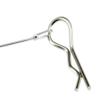 Apex RC Products 100mm Body Clip Lanyard Retainer W/Silver Aluminum Mount #4035S view 2